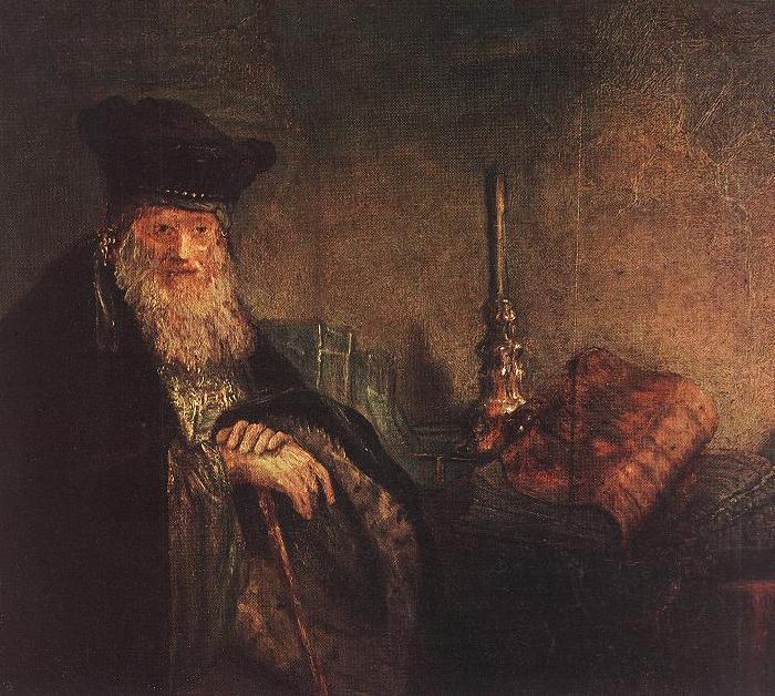 REMBRANDT Harmenszoon van Rijn Old Rabbi (detail) dh china oil painting image